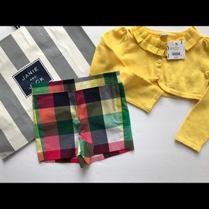 Janie and Jack girls shorts and cardigan size 3